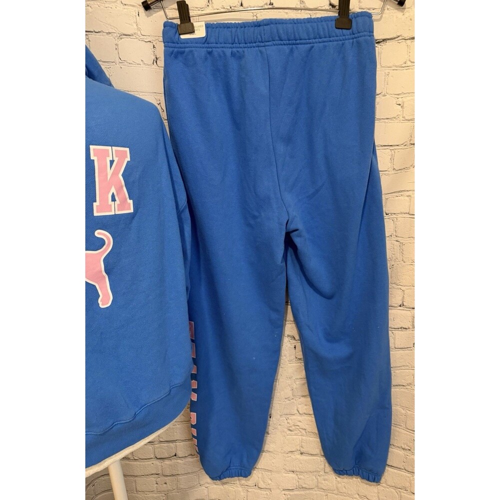 Victoria Secret PINK Blue Full Zip Hoodie XS & NWT Sweatpants Small - Picture 12 of 16